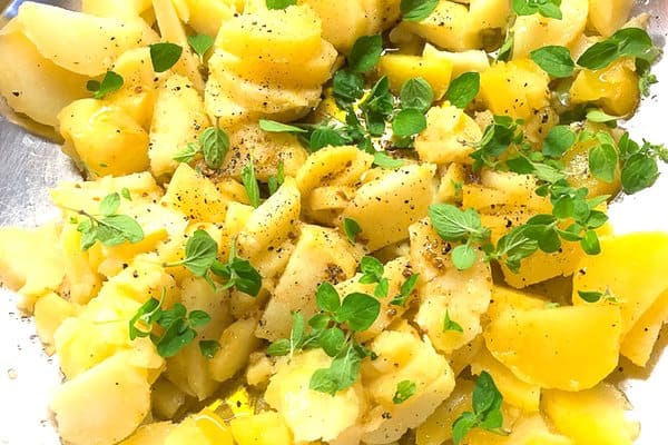potatoes-with-herbs-for-herbs potato salad in a bowl