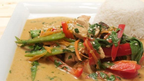 Recipe picture of turkey-out-of-the-wok with rice and gravy