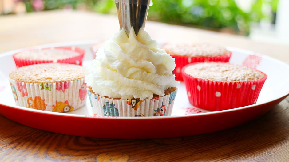 Decorate cupcakes nicely.