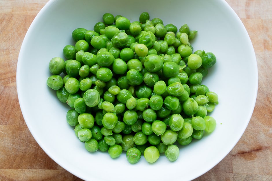 Butter peas served.