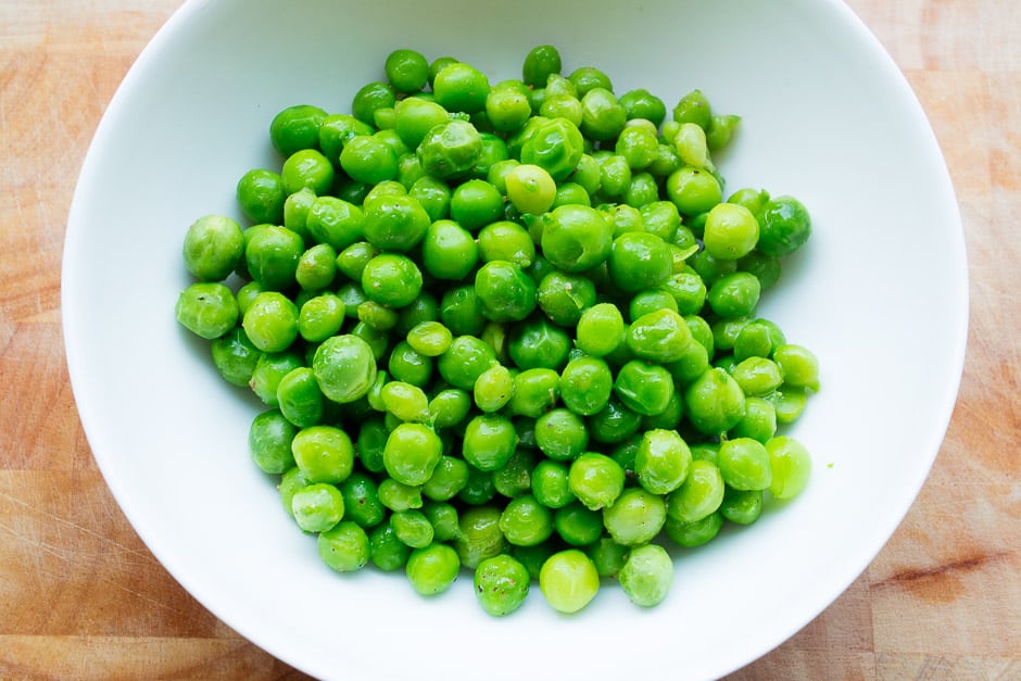 Recipe for peas and pea vegetables