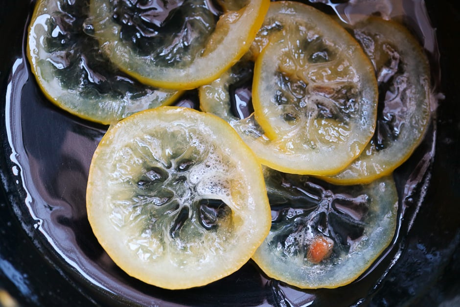 cooked lemon slices