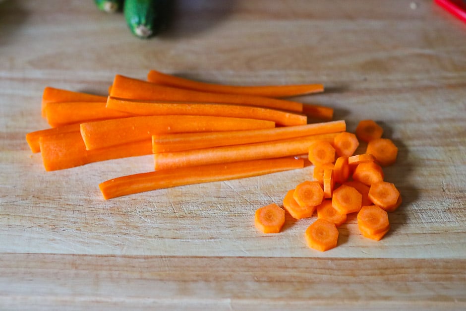 Prepare the carrots