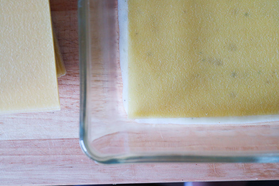 Lasagne platter on Bechmel's sauce