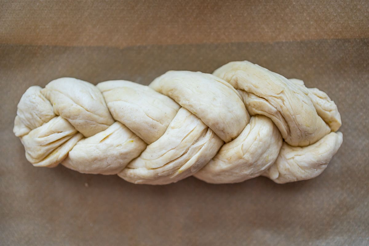 Yeast braid fresh dough