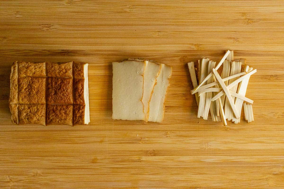 Sliced smoked tofu