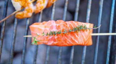 Grill the salmon fillet