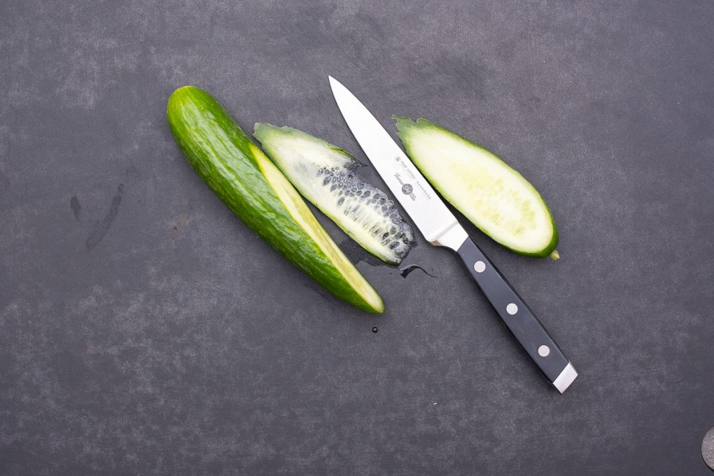 Cut the cucumber