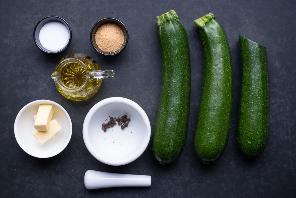 Ingredients zucchini vegetables