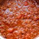 Minced meat sauce in the pot