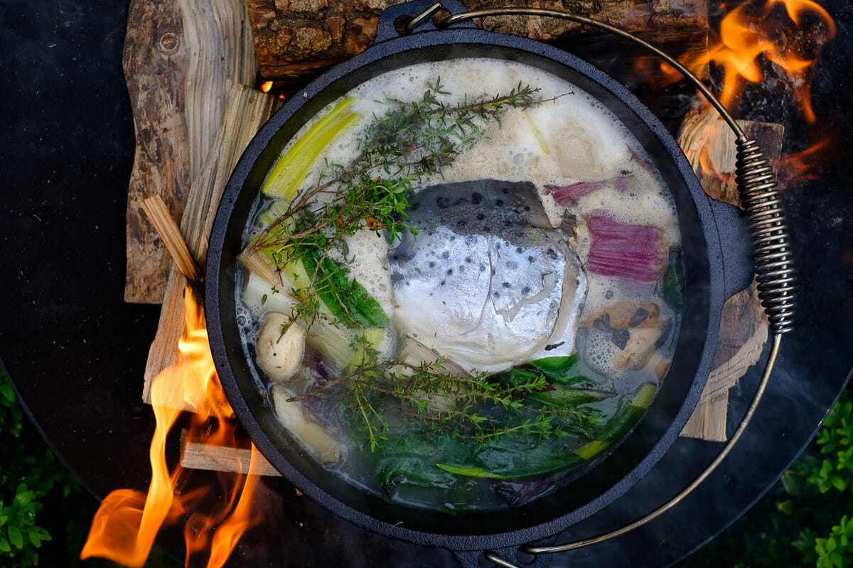 Cooking fish soup