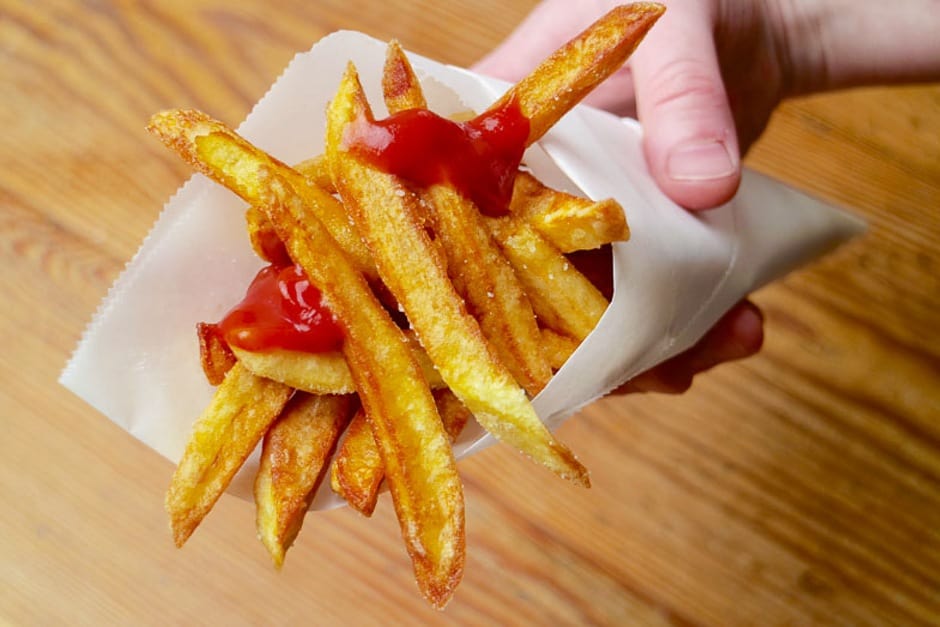 make your own french fries - served in a bag