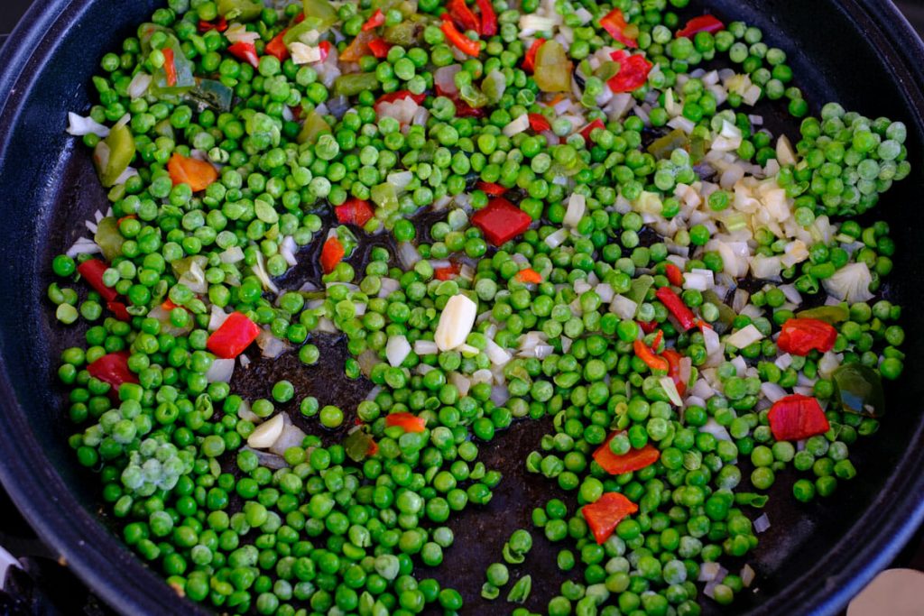 Peas in the pan