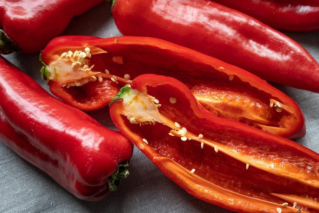 Red pointed peppers