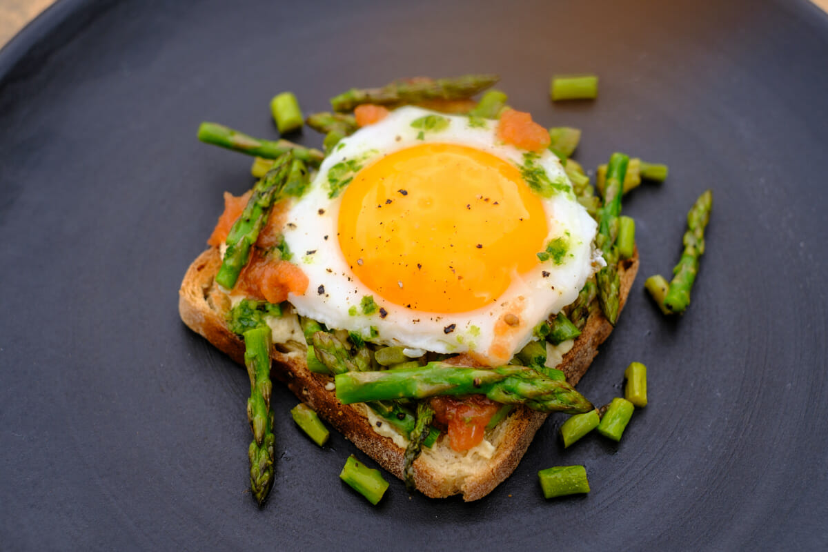 Toast with fried egg