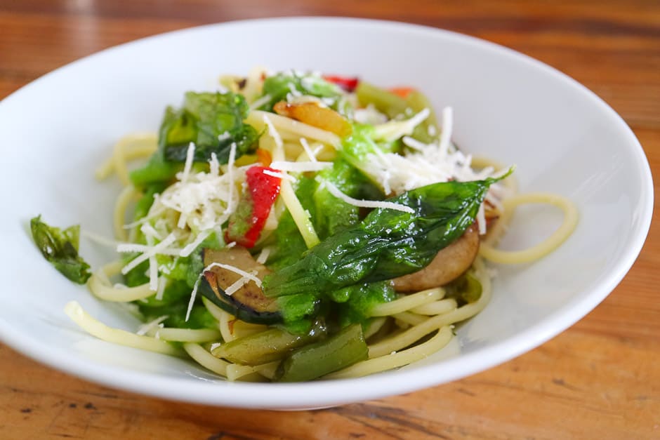 Vegetable spaghetti recipe image