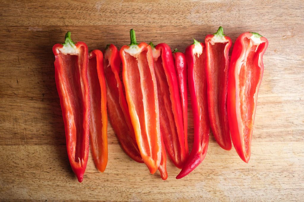 Prepared pepper halves