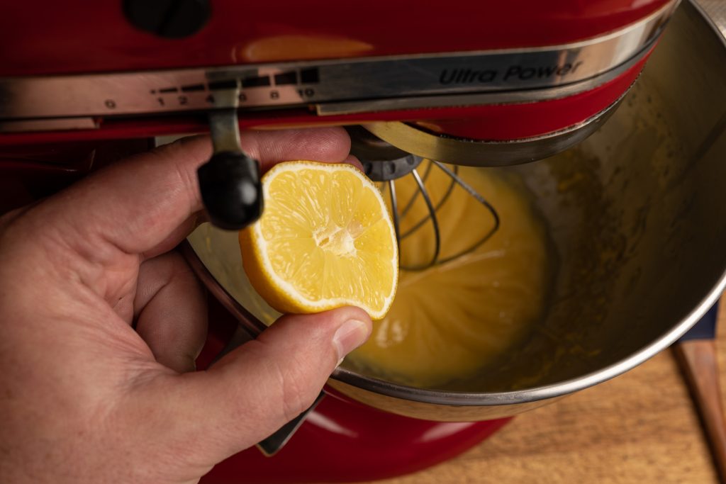 Add hollandaise lemon juice