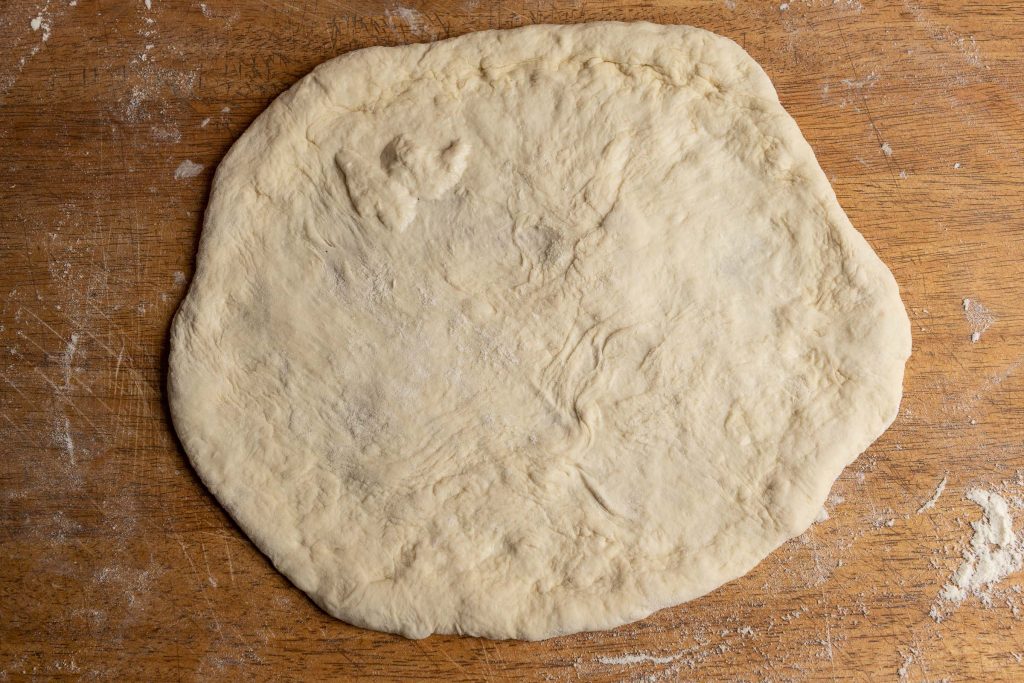 Shaped pizza dough
