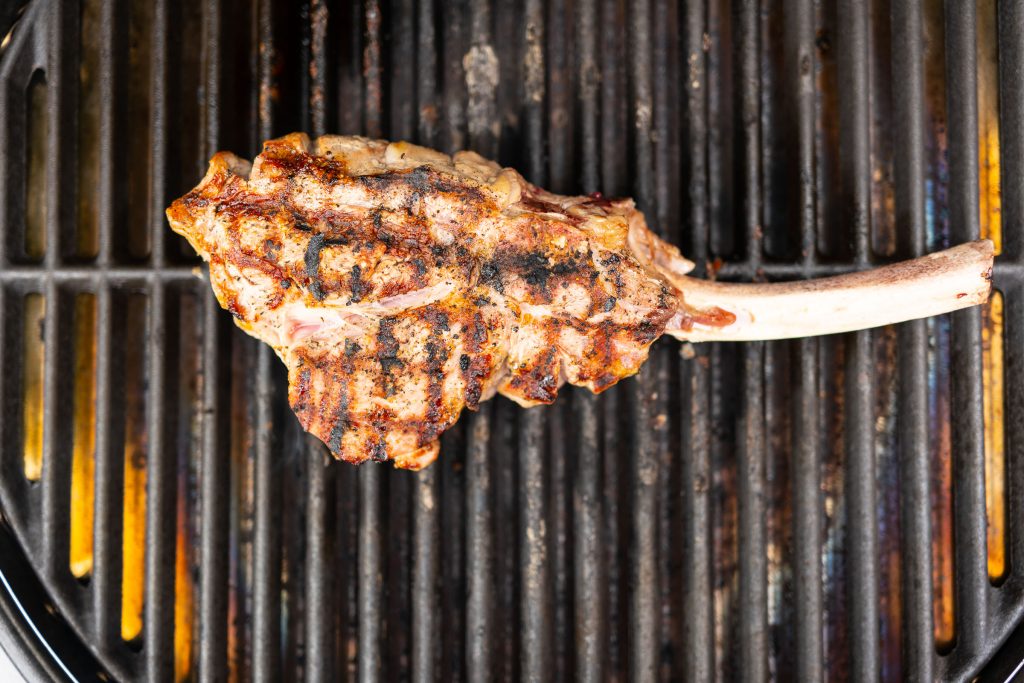 Grilled Veal Chop Closeup - All-Star Char-Broil Grill